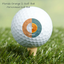 Florida Orange Golf Ball 