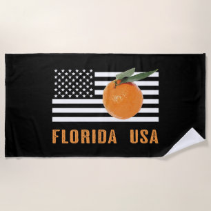 Florida Oranges Beach Towel