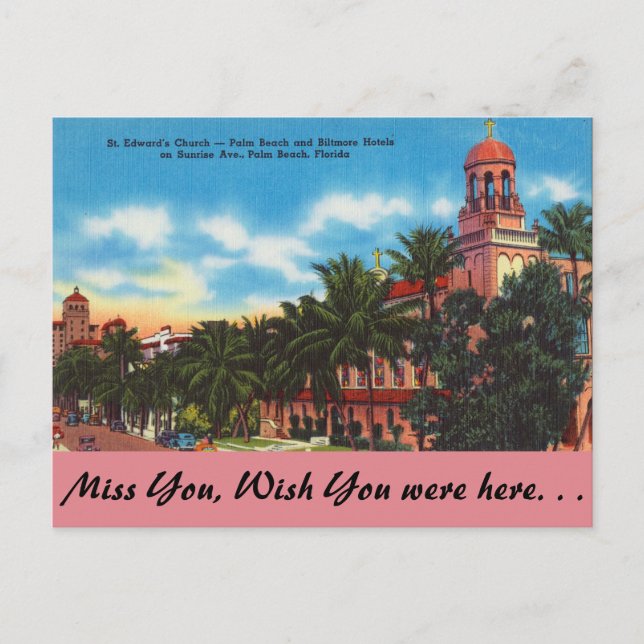 Florida, Palm Beach, Sunrise Avenue Postcard (Front)