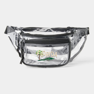Florida Palm Tree And Alligator Clear Fanny Pack