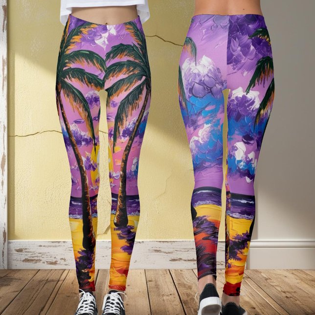 Florida Palm Tree Beach Tropical Legging (Creator Uploaded)
