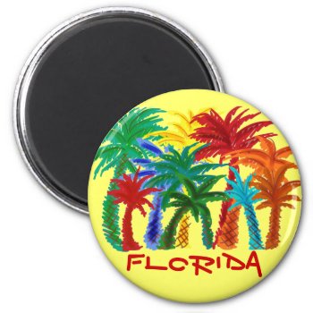 Florida Palm Tree Magnet by ArtisticAttitude at Zazzle