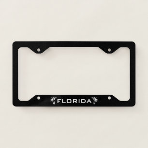 Florida Palm Trees Black License Plate Frame