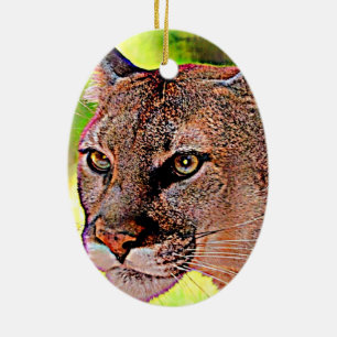 Florida Panther Ceramic Ornament