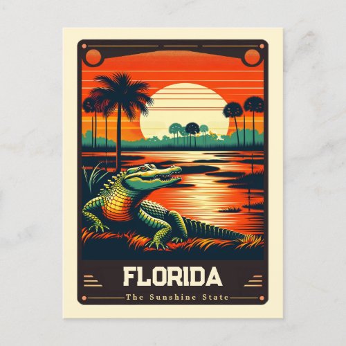 Florida  Patriotic Spirit Vintage Postcard