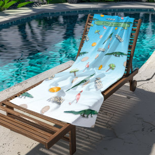 Florida Pattern Personalized Beach Towel