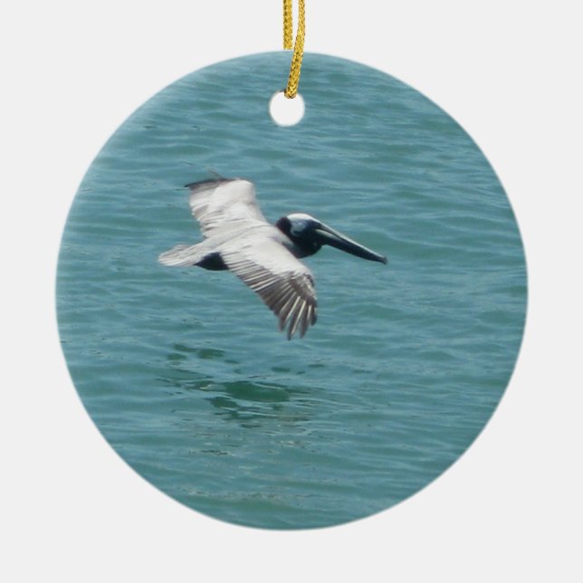 Florida Pelican Flight Ornament (Front)