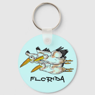 Florida pelicans keychain