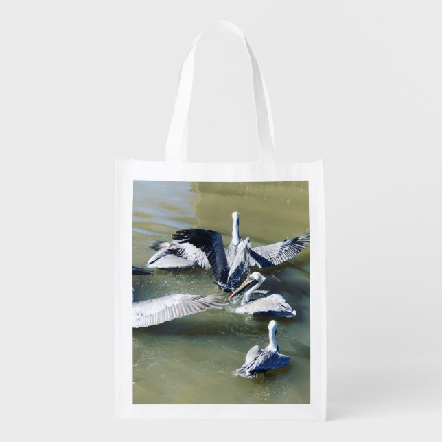 Florida Pelicans Water Play    Grocery Bag (Front)