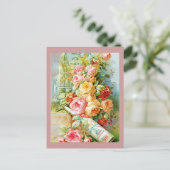 Florida Perfume Water with Cabbage Roses Postcard | Zazzle