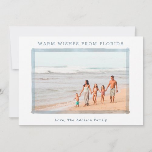 FLORIDA PHOTO CHRISTMAS CARD Beach Family Picture