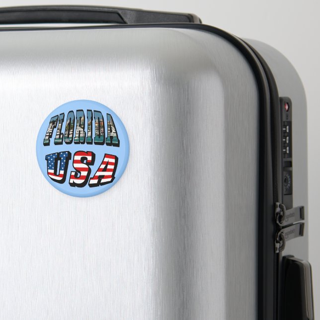 Florida Picture and USA Flag Text Magnet (In Situ (Luggage))