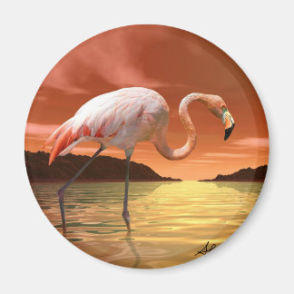 Florida Pink Flamingo Magnet