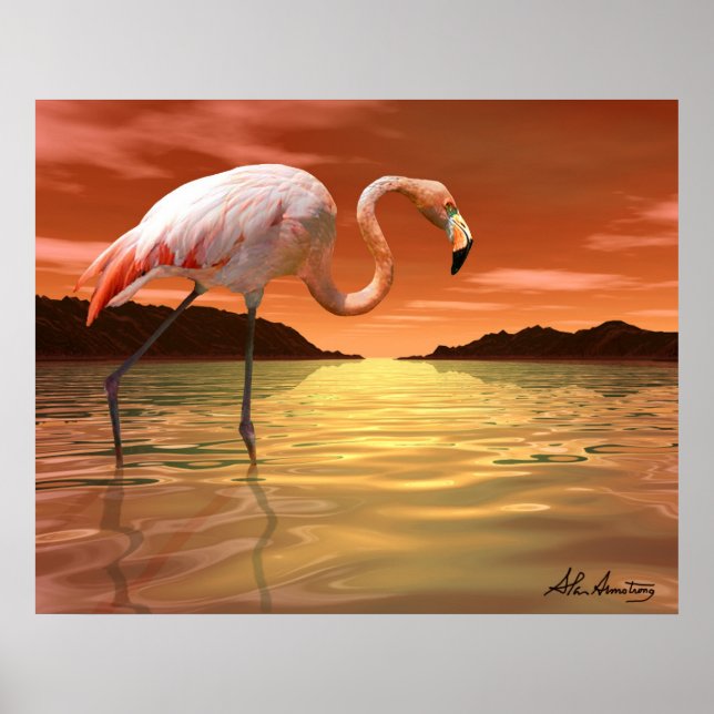 Florida Pink Flamingo Poster (Front)