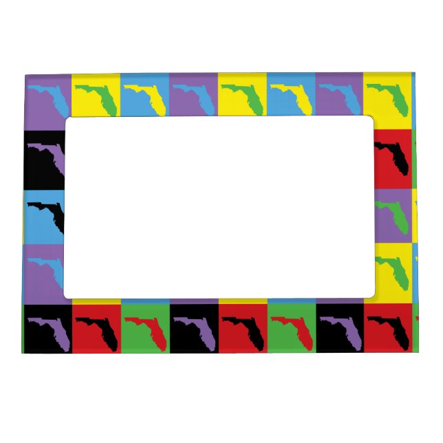 Florida Pop Art Colorful Modern Magnetic Frame (Front)