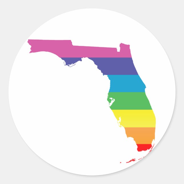 florida pride. classic round sticker (Front)