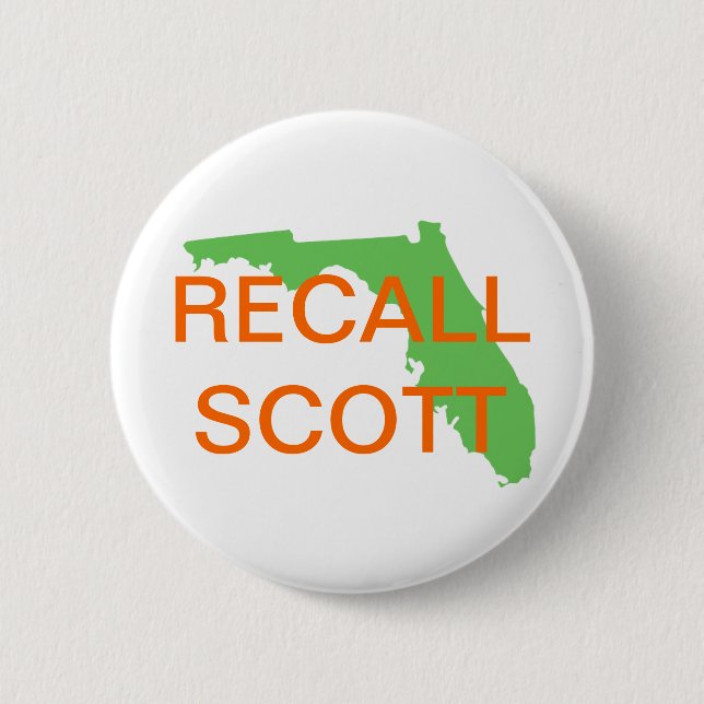 FLORIDA, RECALL SCOTT PINBACK BUTTON (Front)