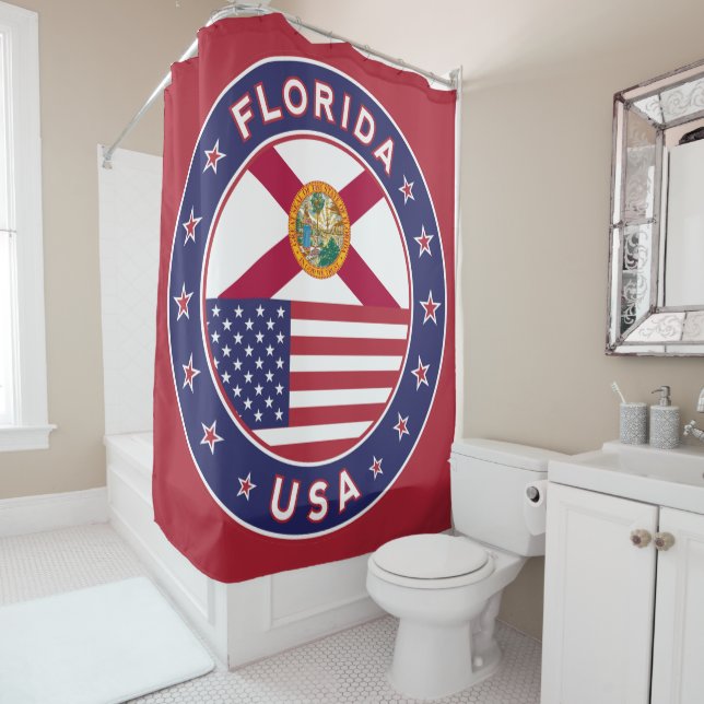 Florida, red, shower curtain (In Situ)