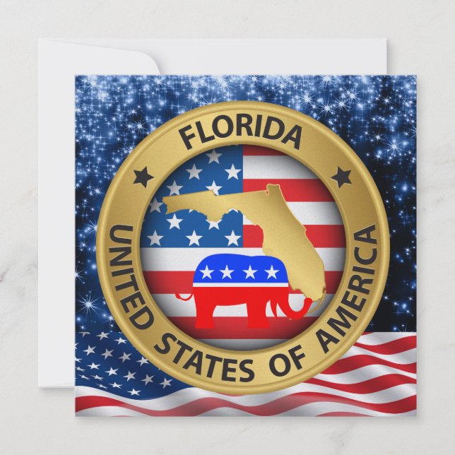 Florida Republican Patriotic Invitation - srf (Front)