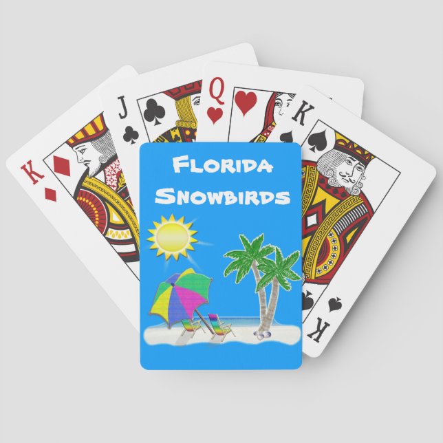 Florida Retirement Gifts, Grandparents Retiring Poker Cards (Back)