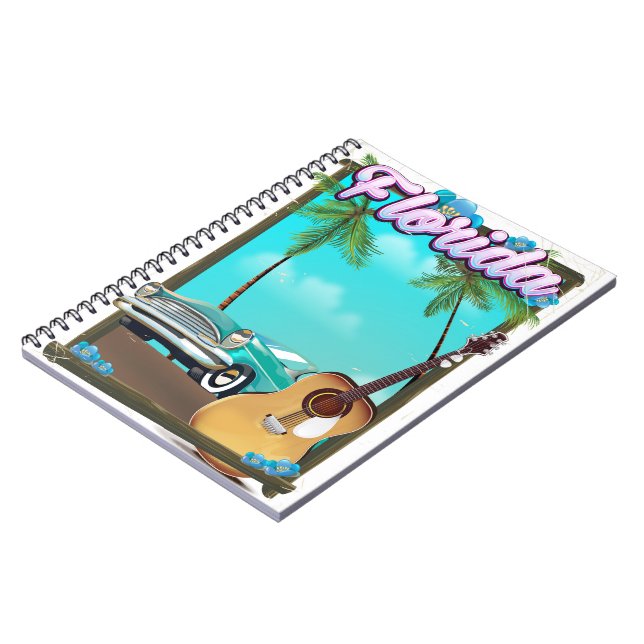 Florida Retro style travel poster Notebook (Left Side)