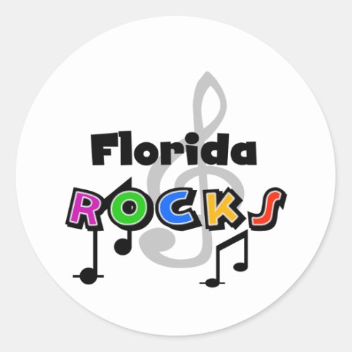 Florida Rocks Classic Round Sticker