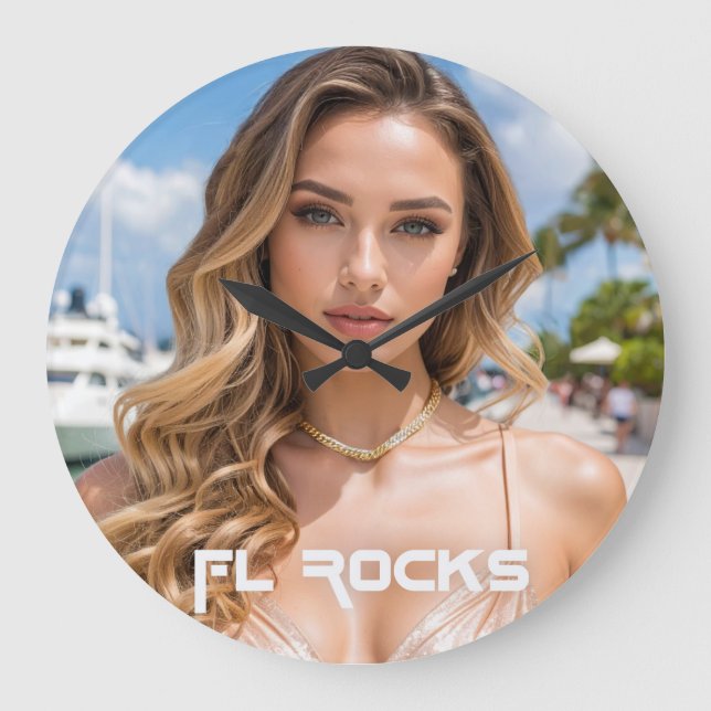 FLORIDA ROCKS LARGE CLOCK (Front)