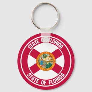 Florida Round Emblem Keychain