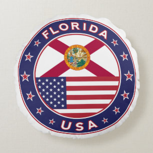 Florida Round Pillow