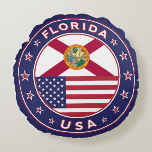 Florida Round Pillow