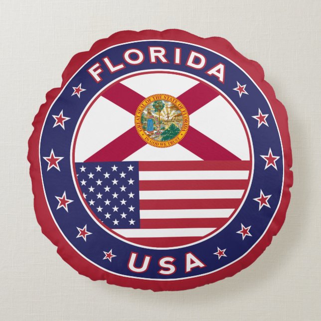 Florida Round Pillow (Front)
