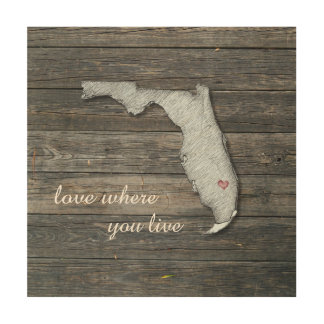 Florida Rustic Wood Wall Art