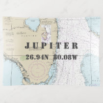 Florida Sailing Nautical Chart Latitude Longitude Trinket Tray