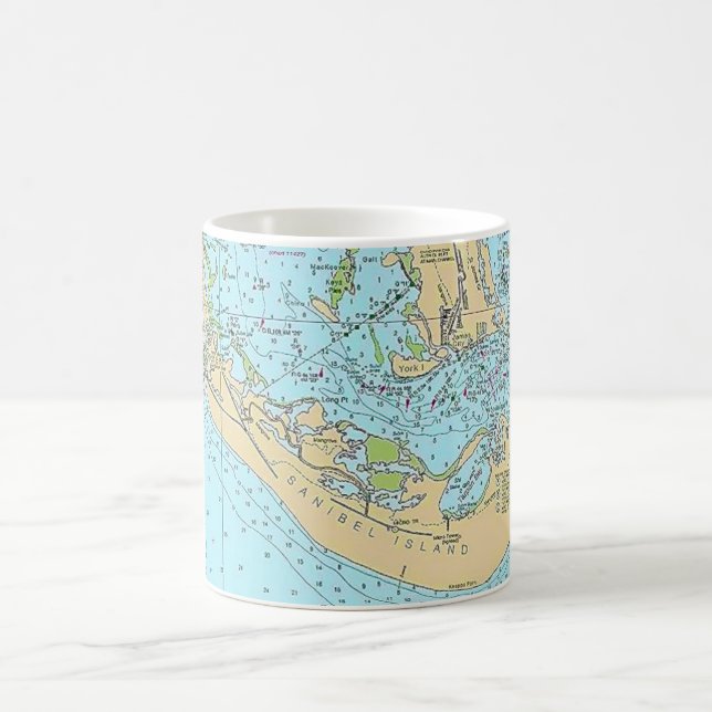  Florida - Sanibel Captiva Nautical Chart Mug (Center)