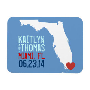 Florida Save the Date - Customizable City Magnet