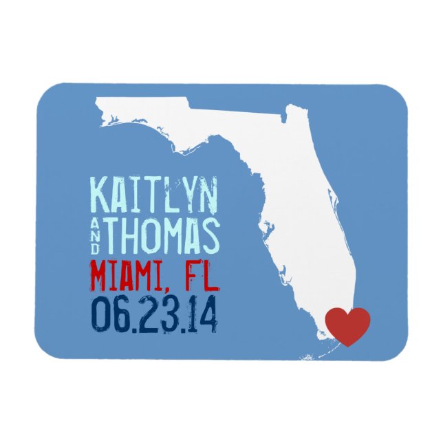 Florida Save the Date - Customizable City Magnet (Horizontal)