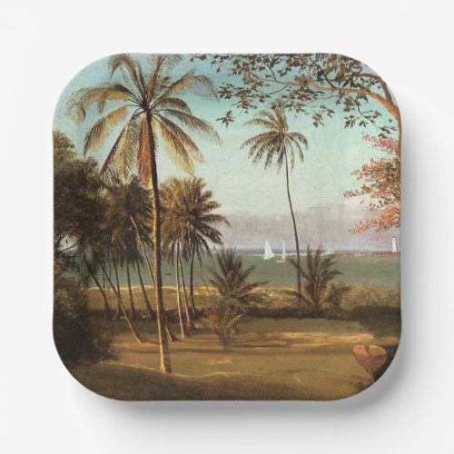 Florida Scene by Albert Bierstadt Paper Plates