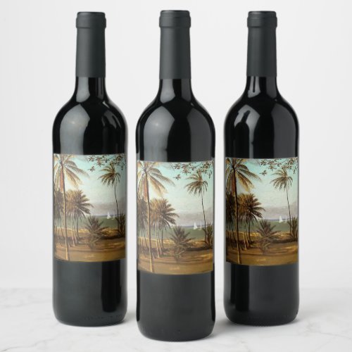 Florida  Scene fine art by Albert Bierstadt Wine Label