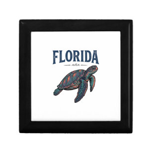 Florida Sea Turtle Vintage Engraving Graphic_1 Gift Box
