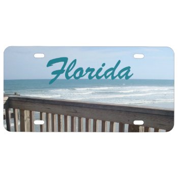 Florida Sea View License Plate by h2oWater at Zazzle