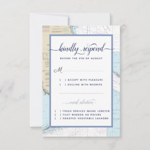 #Florida Semi-Formal #Nautical Wedding / Event RSVP Card