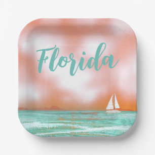 Florida Set Sail Paper Plates