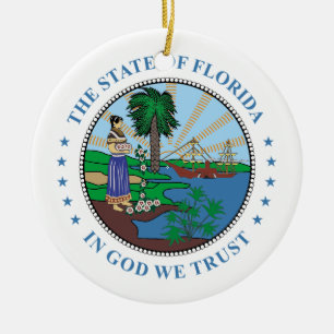 Florida sign ceramic ornament