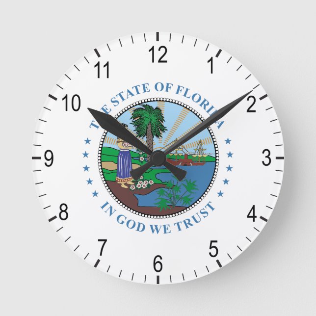Florida sign round clock (Front)