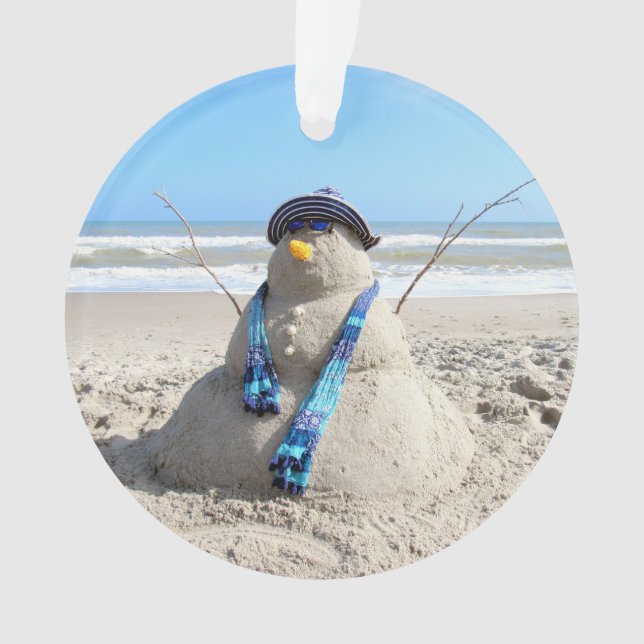 Florida Snowman - Acrylic Ornament (Front)