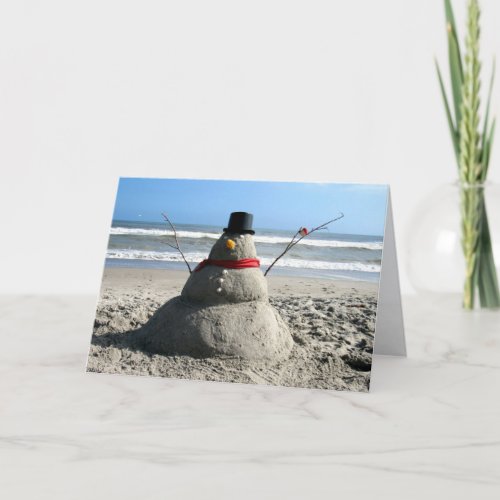 Florida Snowman _ Greeting Card