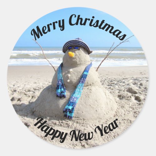 Florida Snowman Stickers _ Sand Sculpture _ Beach
