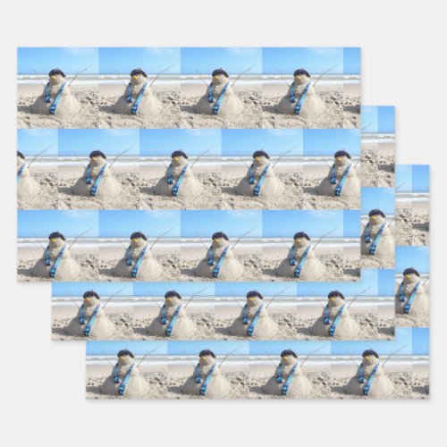Florida Snowman _  Wrapping Paper Sheets