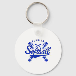 Florida Softll Vintage Mens Kids Team Retro Softll Keychain