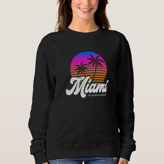 Florida Souvenir Miami   Sweatshirt (Front)